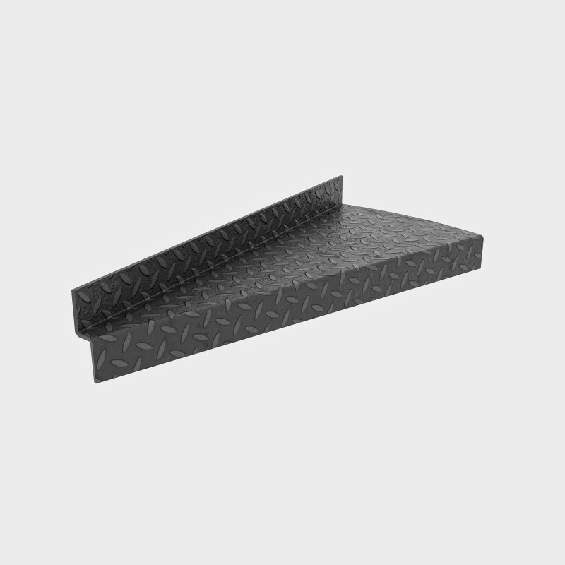 Barclay & Mathieson Durbar Anti-Clockwise Spiral Stair Tread 600 x 270 x 4.5mm - 50mm Turn up/down