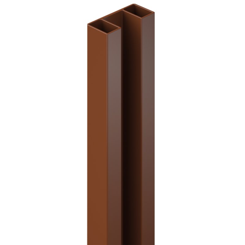 DuraPost Vistareg Aluminium Infill Profile Set For Composite Panel 1825/1755mm - Sepia Brown
