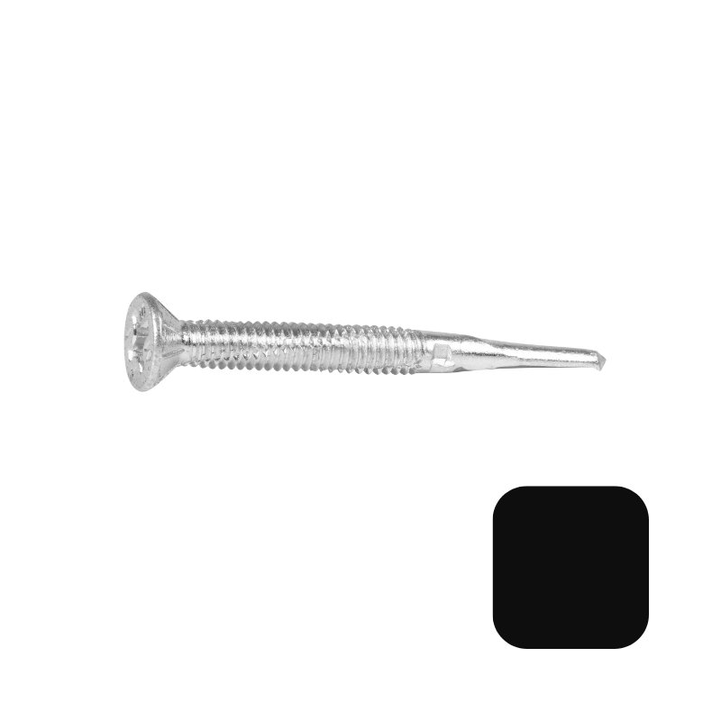 DuraPost Vistareg Self Drilling Screw - 4 x 28mm 16 Pack - Black