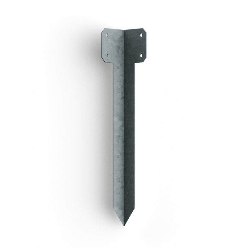 FENCEMATE® Sleeper Pin Corner Bracket 365 x 2mm - Galvanised