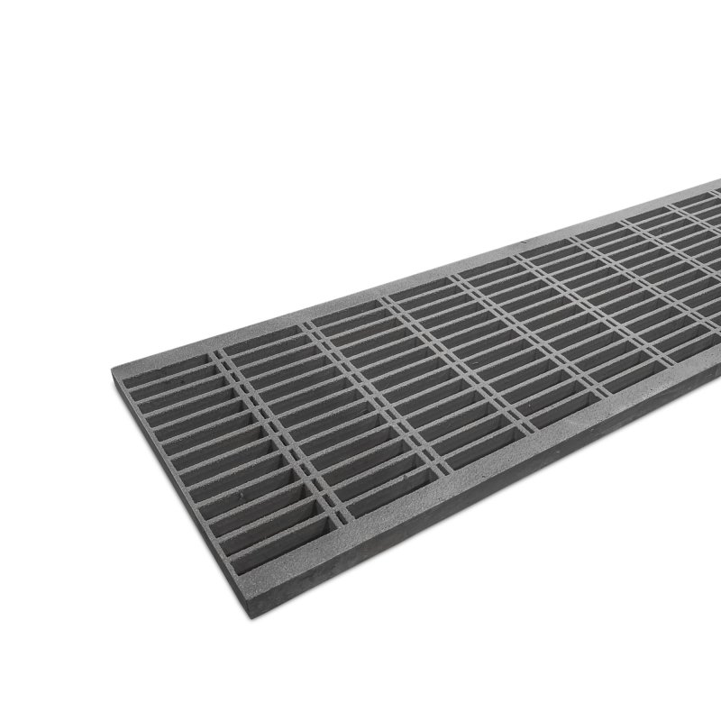 Barclay & Mathieson 38mm Open Mesh GRP Stair Tread Grating 3660mm - Dark Grey - RAL 7043