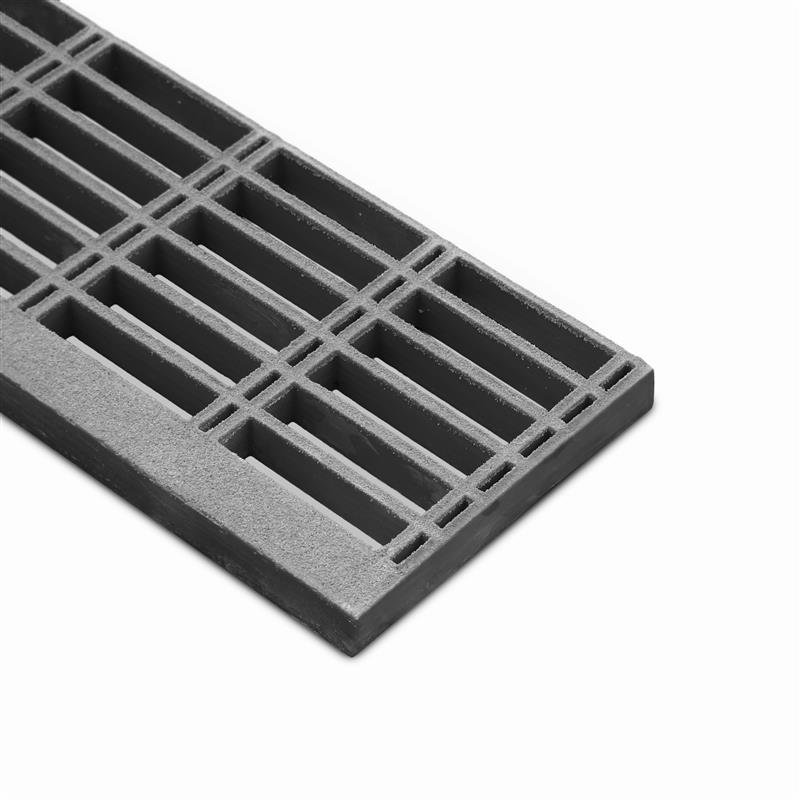 Barclay & Mathieson 38mm Open Mesh GRP Stair Tread Grating 910mm - Dark Grey - RAL 7043