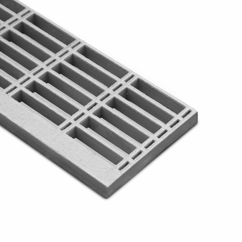 Barclay & Mathieson 38mm Open Mesh GRP Stair Tread Grating 910mm - Light Grey - RAL 7047