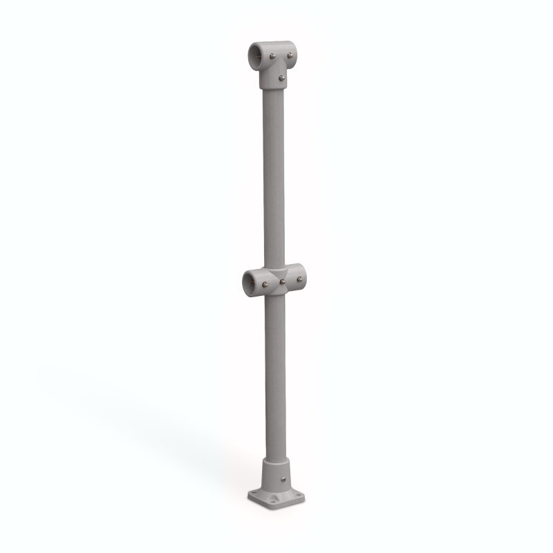 Barclay & Mathieson GRP Mid Post - Pedestal Base - Grey (RAL 7036)