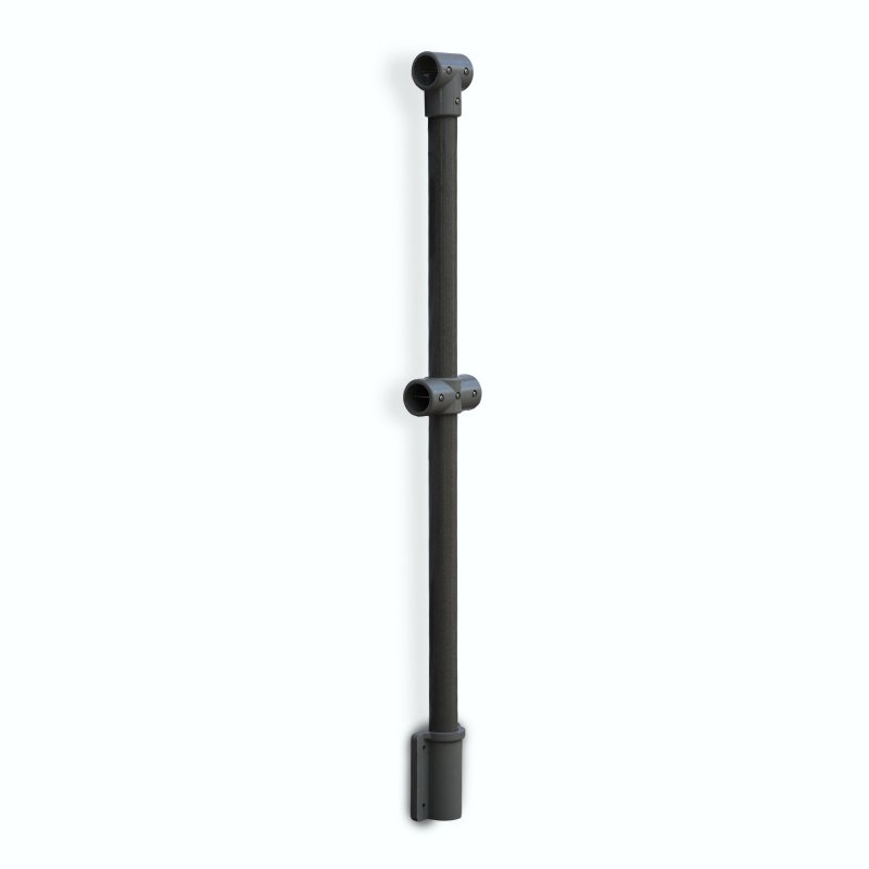 Barclay & Mathieson GRP Mid Post -Side Mount - Grey (RAL 7036)