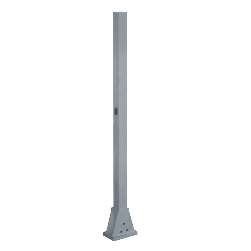 Barclay & Mathieson GRP Mid Post - Square Handrail Pedestal Base - Grey (RAL 7036)