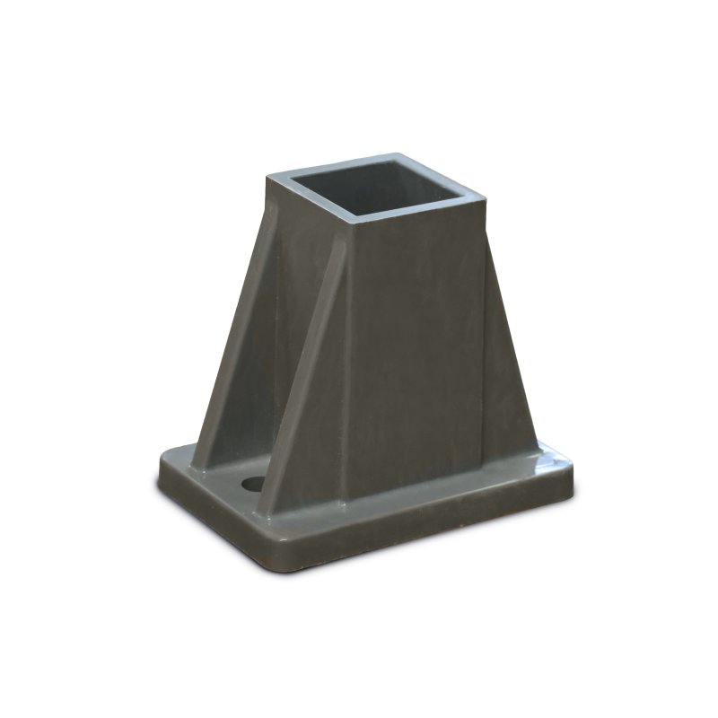 Barclay & Mathieson 199 - Box Foot to suit 50mm GRP Box Profile - Grey