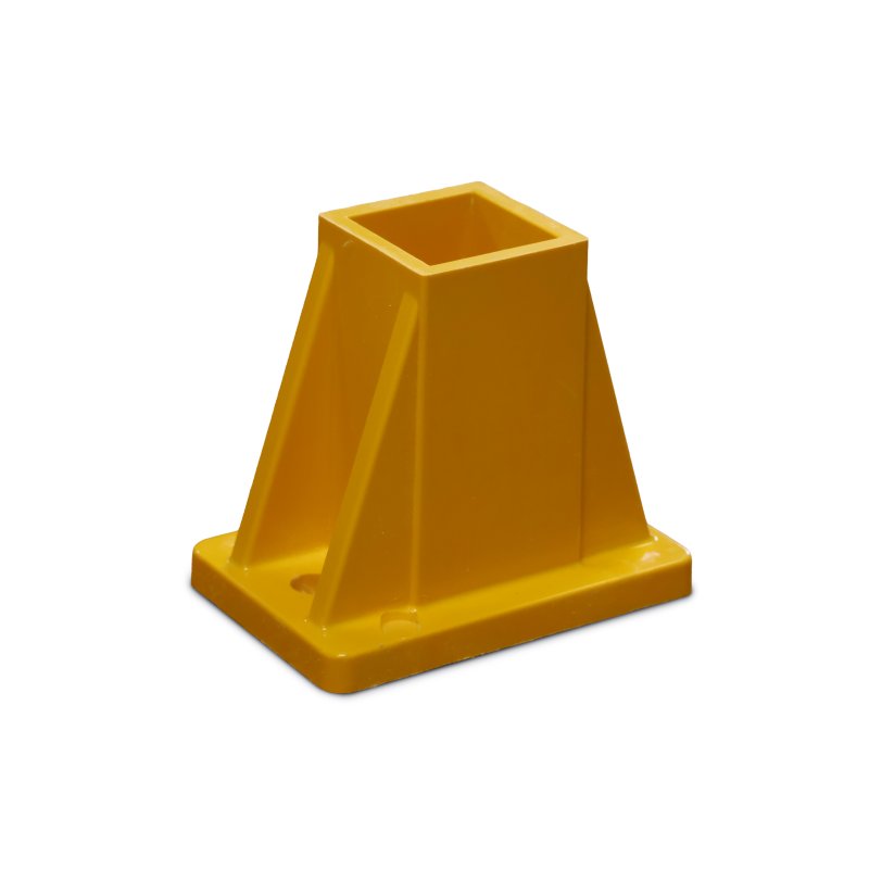 Barclay & Mathieson 199 - Box Foot to suit 50mm GRP Box Profile - Yellow