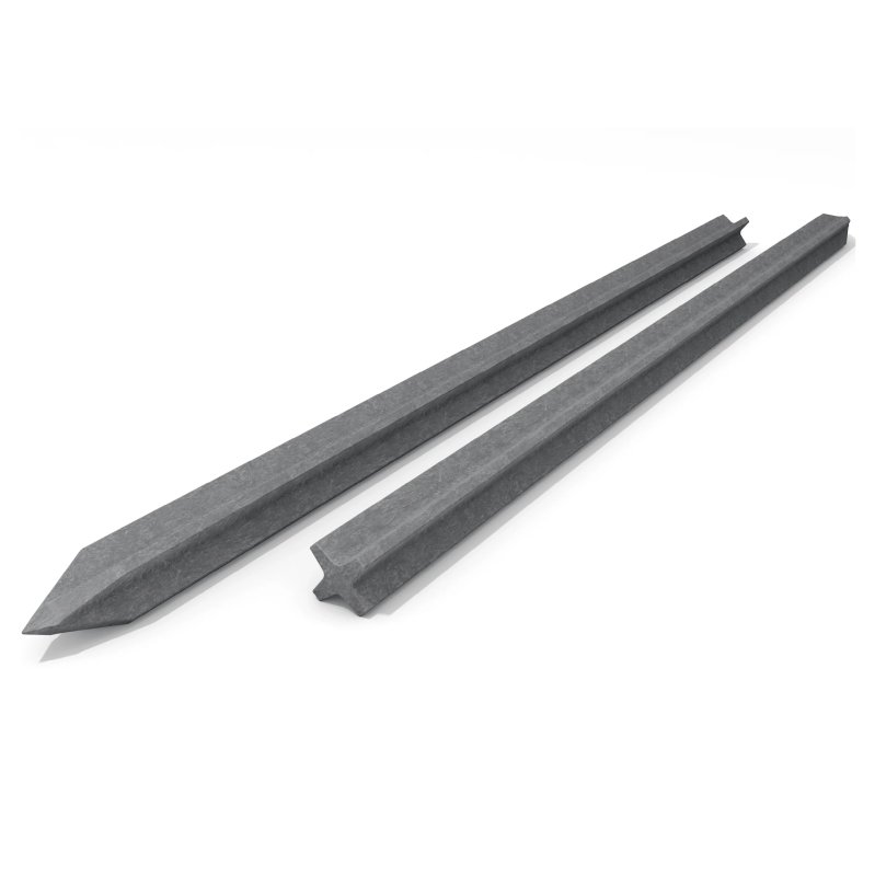 70 x 70mm Plastic Cross-Profile Spike - Grey