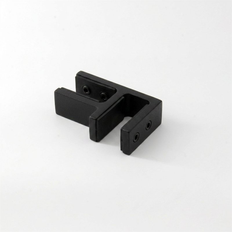 BM Architectural 90 Degree Glass Connector to suit 17-21.5mm Glass - 316/Matt Black PPC