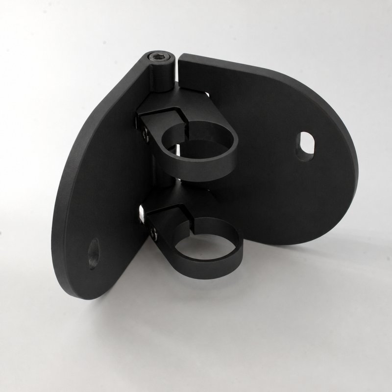 BM Architectural Adjustable 45 Degree Slab Bracket - 316/Matt Black PPC