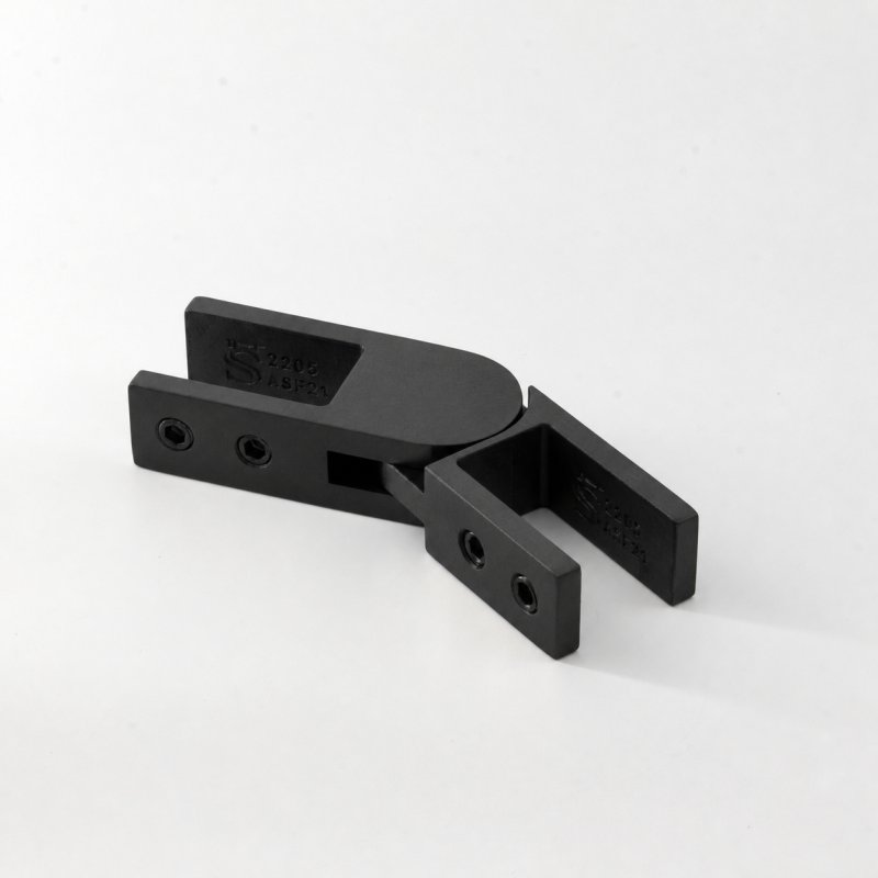 BM Architectural Articulated Glass Connector to suit 17-21.5mm Glass - 316/Matt Black PPC