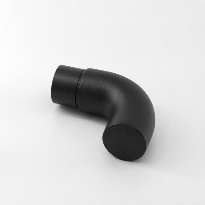 BM Architectural Eazypost 90 Degree Tube End - 316/Matt Black PPC