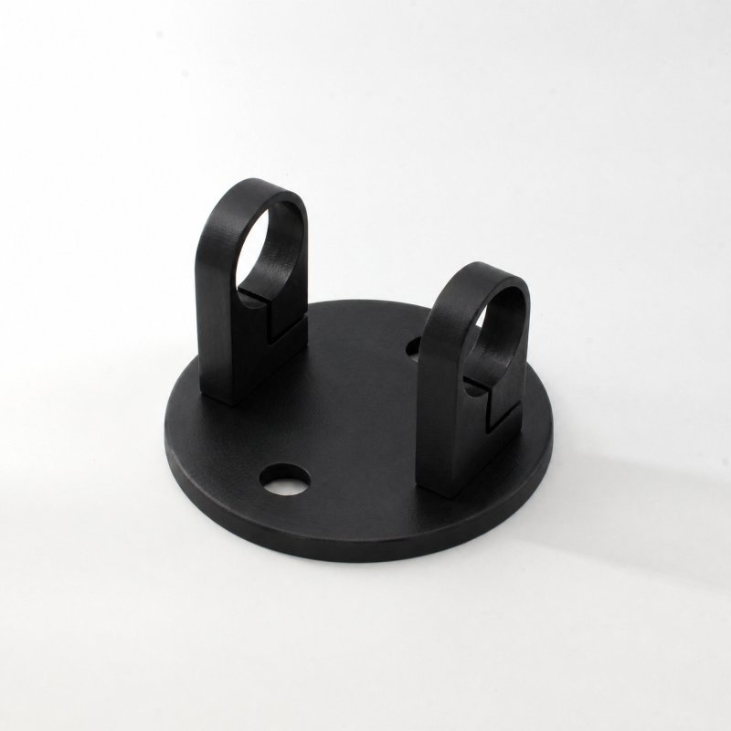 BM Architectural Eazypost Fixed Post Slab Bracket - 316/Matt Black PPC