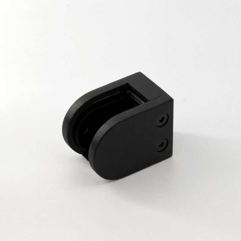 BM Architectural Eazypost Middle D 10mm Glass Clamp - 316/Matt Black PPC