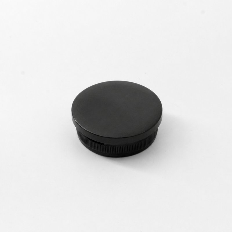 BM Architectural Eazypost Push-In Flat End Cap - 316/Matt Black PPC