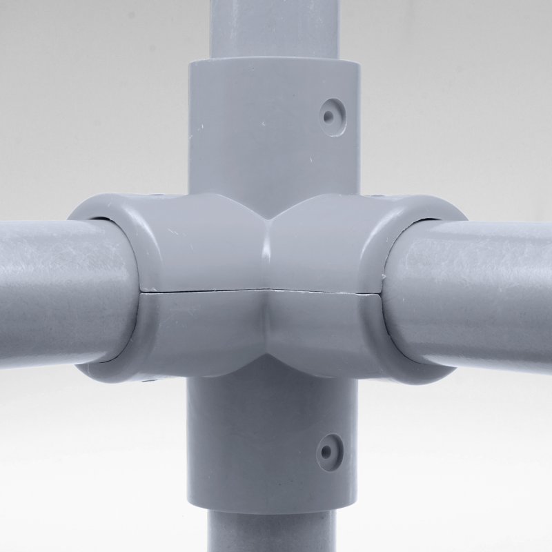 Barclay & Mathieson 116 - 4-Way Corner Joint to suit 50mm GRP Handrail - Grey