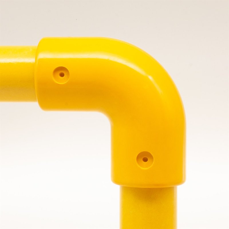 90 Degree Elbow Joint to suit 50mm GRP Handrail - Yellow