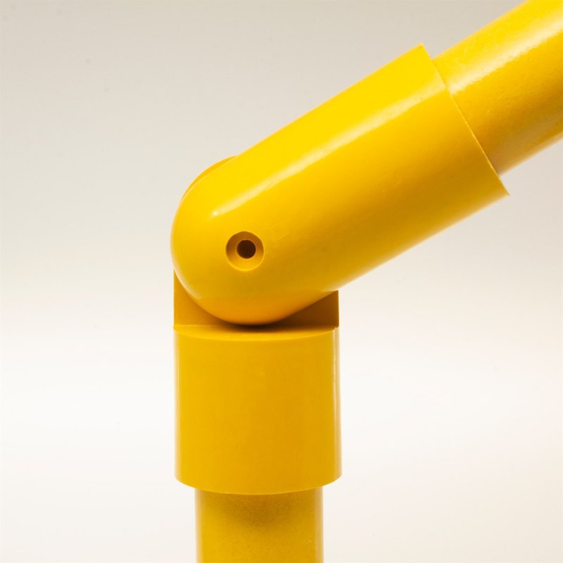 Single Swivel Elbow to suit 50mm GRP Handrail - Yellow