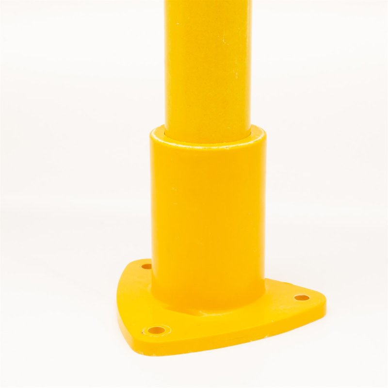 Triangular Base Foot to suit 50mm GRP Handrail - Yellow