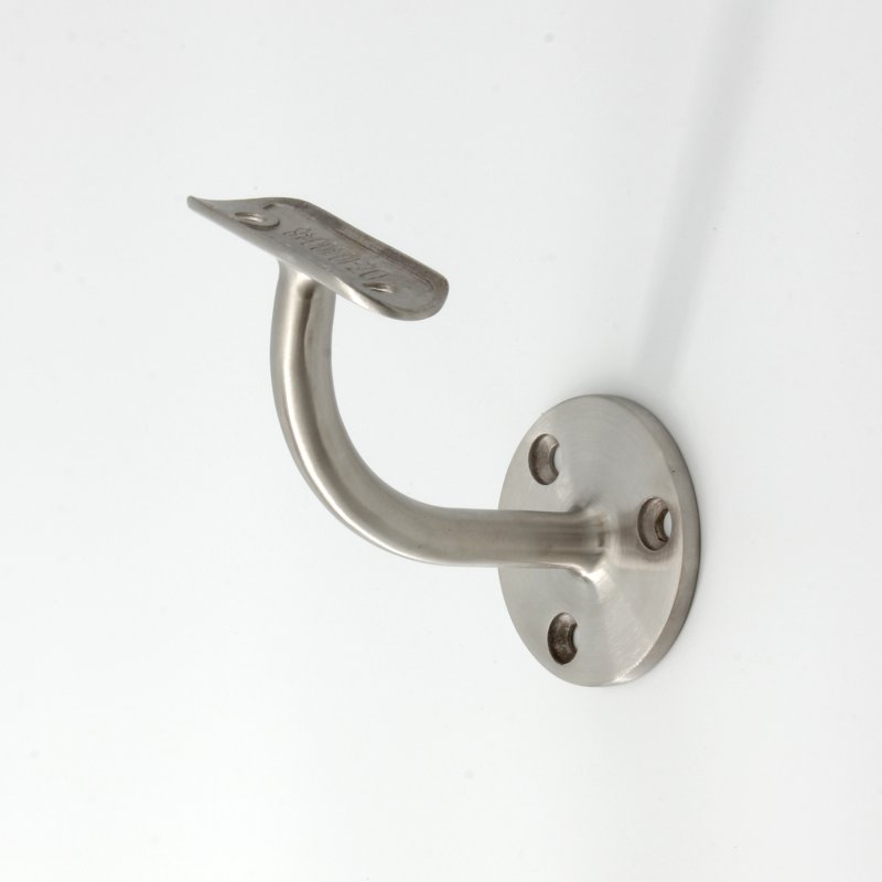 B+M Handrail Rounded Stem Wall Bracket With Fixed Saddle