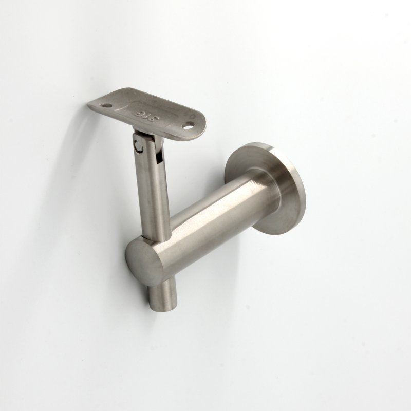 B+M Articulated Offset Wall Bracket with Adjustable Saddle to suit 42mm Handrail - Grade 316