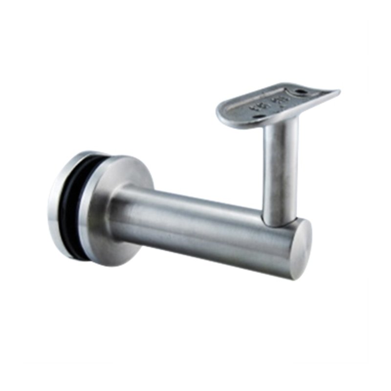 BM Architectural Offset Angled Glass Bracket with Fixed Saddle for 48mm Handrail - Grade 316