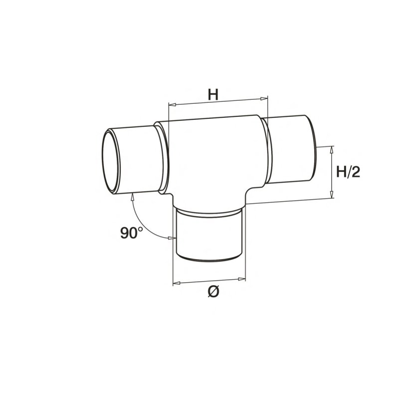 Eazypost 180 Degree Tee Joint