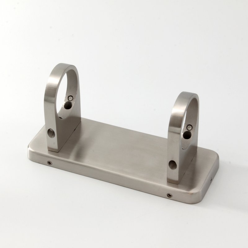 B+M Rectangular Fixed Slab Bracket For 42.4mm Post