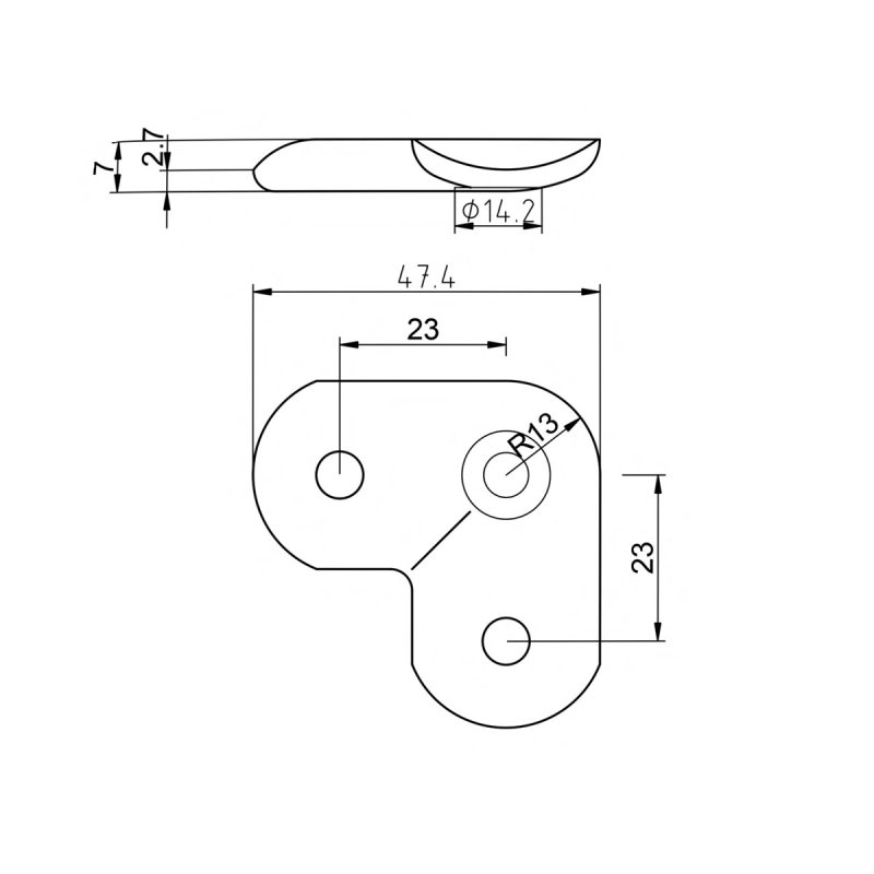 Eazypost Corner Saddle to suit 42mm Handrail