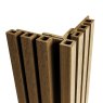 Spiced Oak Composite Slatted Cladding Corner Trim