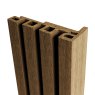 B+M Spiced Oak Composite Slatted Cladding End Trim