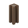 B+M 3m Walnut Composite Corner Fence Post