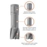 HMT HMT CarbideMax 40 TCT Magnet Broach Cutter