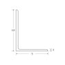 100 x 75 x 8mm - 6m Mild Steel Angles - BSEN10025-2 S275JR