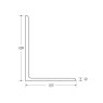 BM Steel 200 x 100 x 10mm - 6m Mild Steel Angles - BSEN10025-2 S275JR