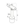 B+M Push-In Post Stem With Articulated Saddle