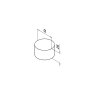 BM Architectural Post Stem With Articulated Hoop for 48mm Post/48mm Handrail