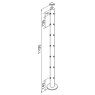 BM Architectural Pre-Assembled Balustrade 3mm Wire Corner Post - 48.2mm x 2.5mm - Fixed Saddle to suit 42mm Handrail