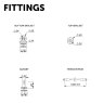 BM Architectural Light 4-Point Glass Canopy Kit