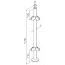 Pre-Assembled Glass Balustrade Round Corner Post with Fixed Handrail Saddle