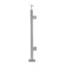 BM Architectural Pre-Assembled Glass Balustrade Square End Post with Adjustable Saddle