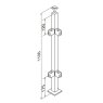B+M Pre-Assembled Square Corner Post with Fixed Saddle