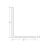 75 x 50 x 6mm - 6m Mild Steel Angles - BSEN10025-2 S275JR