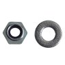 M4 (50 Pack) ForgeFix - Hexagonal Nuts with Nylon Inserts, ZP