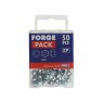 M4 (50 Pack) ForgeFix - Hexagonal Nuts with Nylon Inserts, ZP