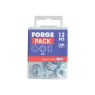 M8 (12 Pack) ForgeFix - Hexagonal Nuts with Nylon Inserts, ZP