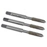 M5 x 0.8 (3 Pack) Faithfull - HSS Straight Flute Tap Set, 3 Piece