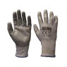 Size 11 Extra Extra Large Scan - Grey PU Coated Cut 5 Gloves