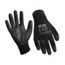 Scan - Black PU Coated Gloves - XL (Size 10) (12 Pairs) Scan - Black PU Coated Gloves - XL (Size 10) (12 Pairs)